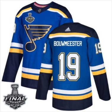 Jay BouwmeeBlues Royal Heim Blau 2019 Stanley Cup Final Stitched